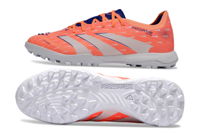 Men's Adidas Predator 25 Elite TF Football Shoes - Pink/Electric Orange/Deep Blue