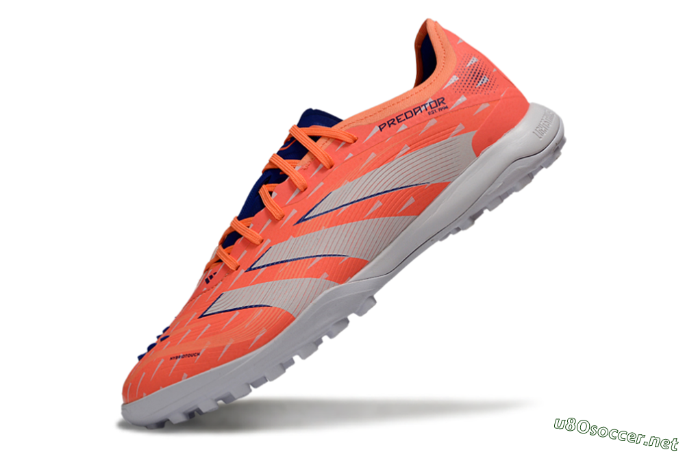Men's Adidas Predator 25 Elite TF Football Shoes - Pink/Electric Orange/Deep Blue 5