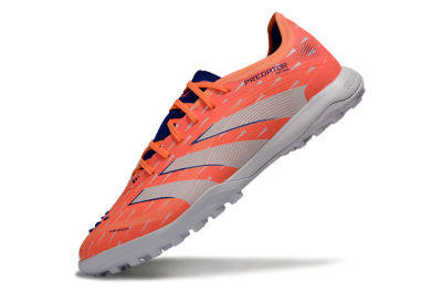 Men's Adidas Predator 25 Elite TF Football Shoes - Pink/Electric Orange/Deep Blue