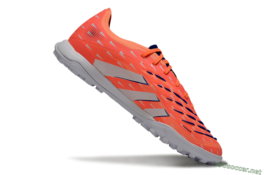 Men's Adidas Predator 25 Elite TF Football Shoes - Pink/Electric Orange/Deep Blue 4