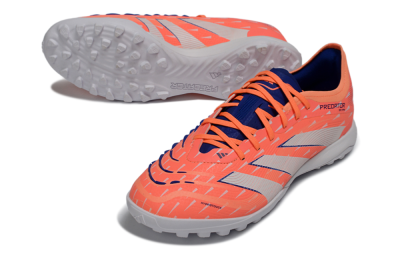 Men's Adidas Predator 25 Elite TF Football Shoes - Pink/Electric Orange/Deep Blue