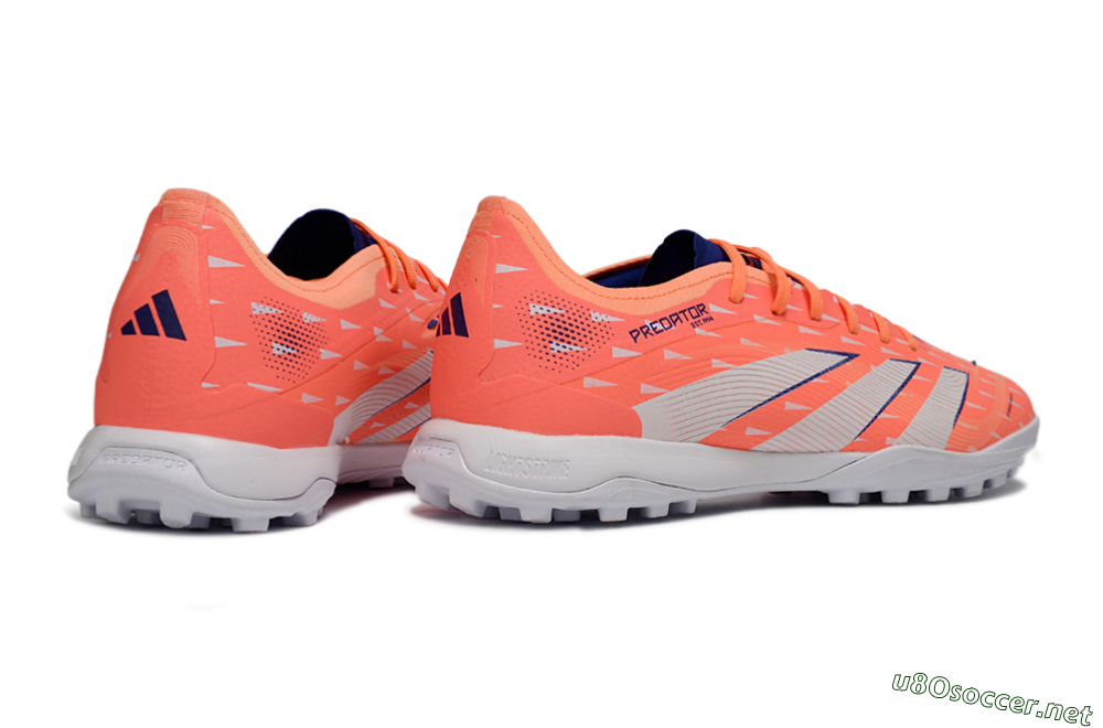 Men's Adidas Predator 25 Elite TF Football Shoes - Pink/Electric Orange/Deep Blue 6