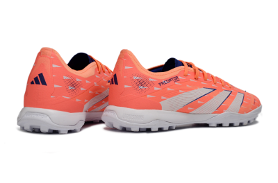 Men's Adidas Predator 25 Elite TF Football Shoes - Pink/Electric Orange/Deep Blue