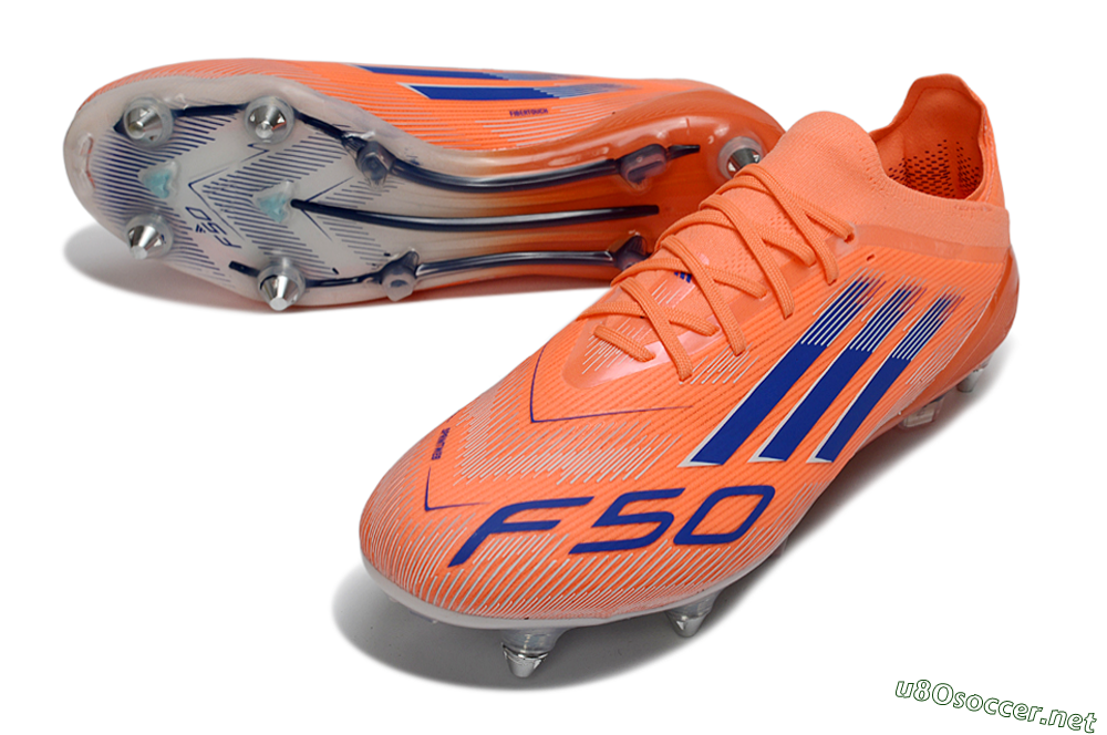 Men's Adidas F50 Elite SG Football Boots - Orange/Electric Orange/Deep Navy 3