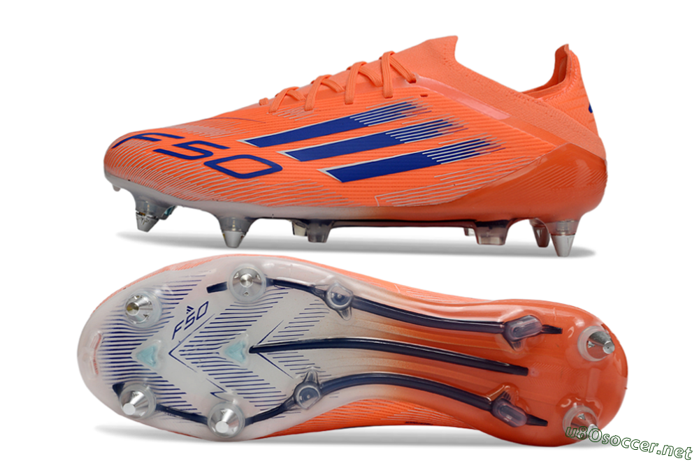 Men's Adidas F50 Elite SG Football Boots - Orange/Electric Orange/Deep Navy 1