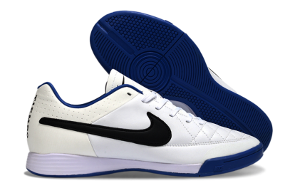 Men's Nike Tiempo Ligera 4 IC Football Shoes - White/Royal Blue/Black