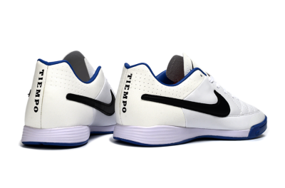 Men's Nike Tiempo Ligera 4 IC Football Shoes - White/Royal Blue/Black