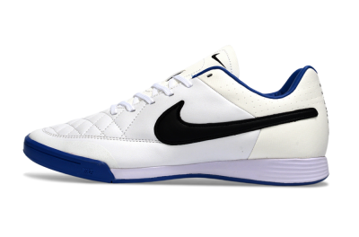 Men's Nike Tiempo Ligera 4 IC Football Shoes - White/Royal Blue/Black