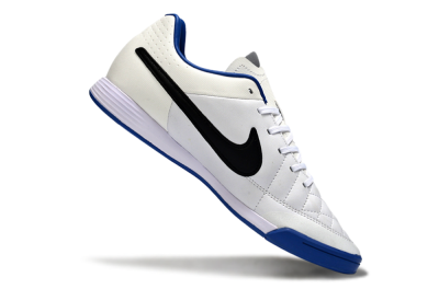 Men's Nike Tiempo Ligera 4 IC Football Shoes - White/Royal Blue/Black