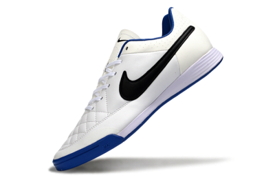 Men's Nike Tiempo Ligera 4 IC Football Shoes - White/Royal Blue/Black