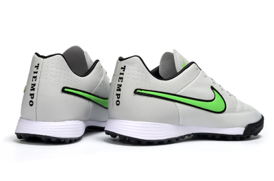 Men's Nike Tiempo Ligera 4 TF Football Shoes - Gray/Neon Green/Black