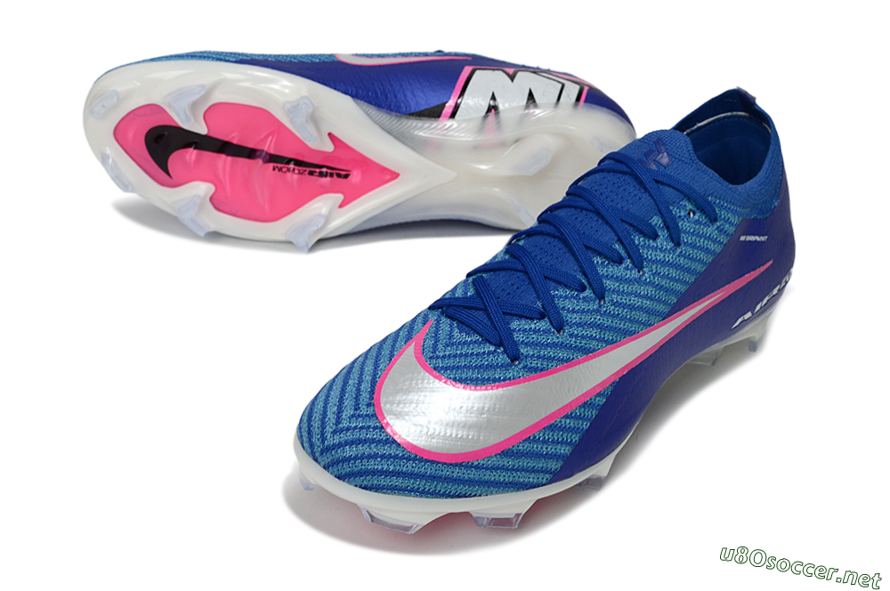 Unisex Nike Air Zoom Mercurial Vapor 16 Elite FG Football Boots - Blue/Electric Blue/Radiant Pink 3