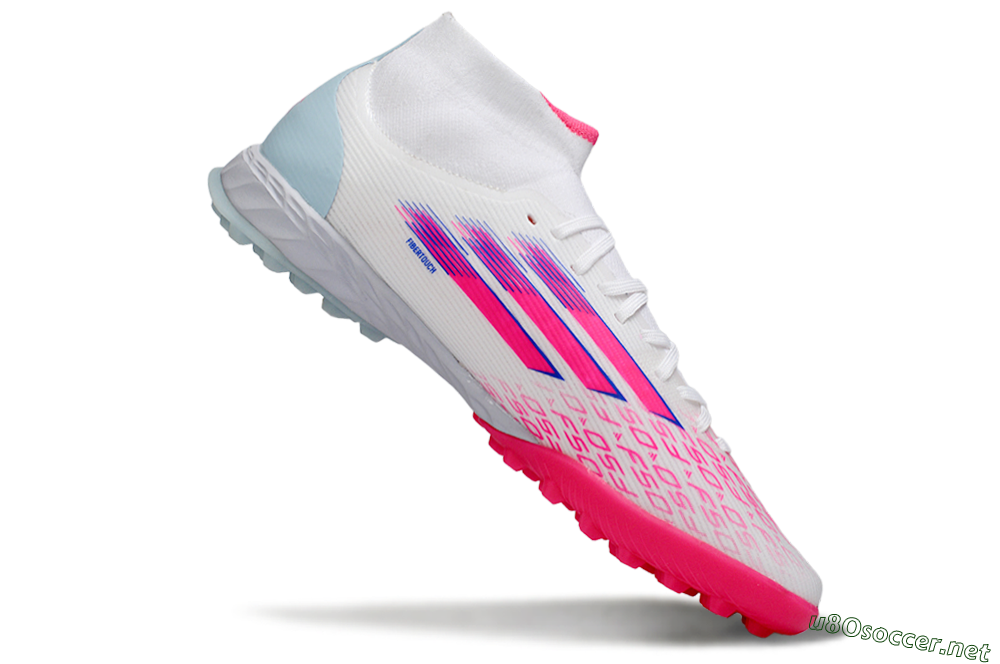 Men's Adidas F50 Elite Mid TF Football Shoes - Pink/Bright Pink/Light Blue 4
