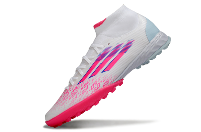 Men's Adidas F50 Elite Mid TF Football Shoes - Pink/Bright Pink/Light Blue