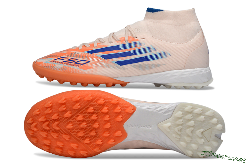 Men's Adidas F50 Elite Mid TF Football Boots - Red/Blue/White 1