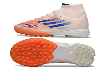 Men's Adidas F50 Elite Mid TF Football Boots - Red/Blue/White