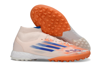 Men's Adidas F50 Elite Mid TF Football Boots - Red/Blue/White