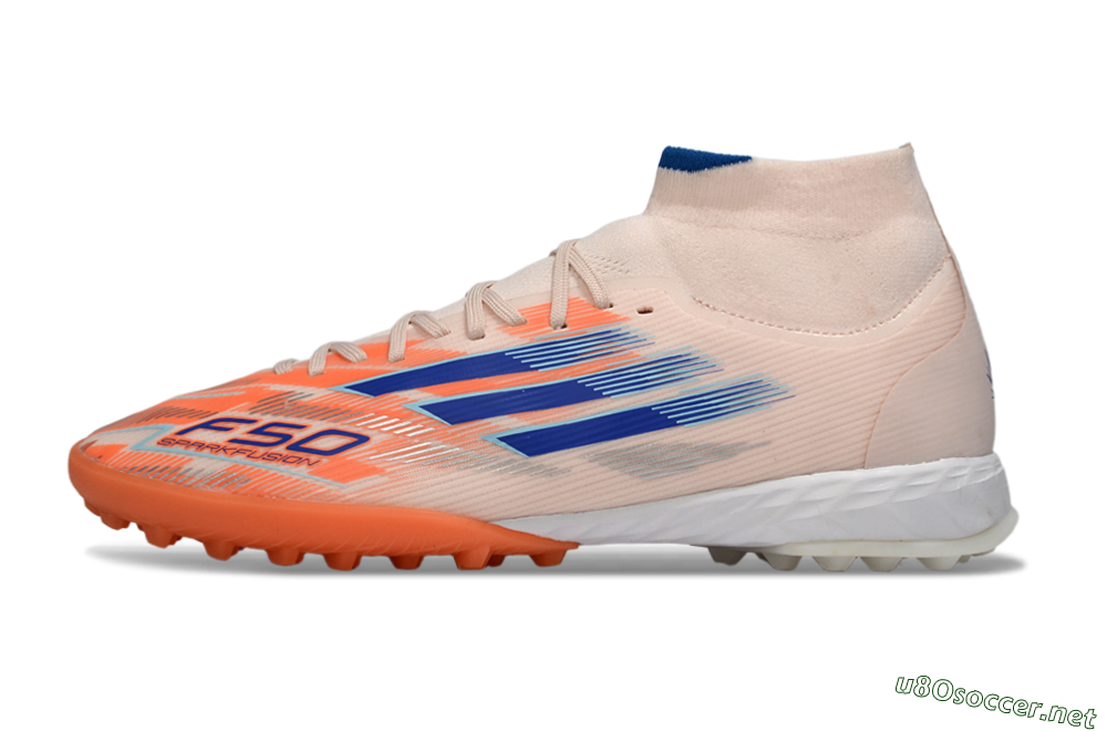 Men's Adidas F50 Elite Mid TF Football Boots - Red/Blue/White 0