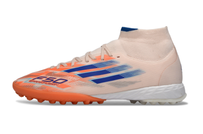 Men's Adidas F50 Elite Mid TF Football Boots - Red/Blue/White