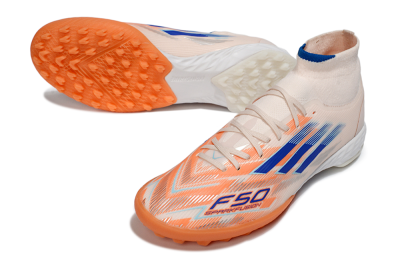 Men's Adidas F50 Elite Mid TF Football Boots - Red/Blue/White