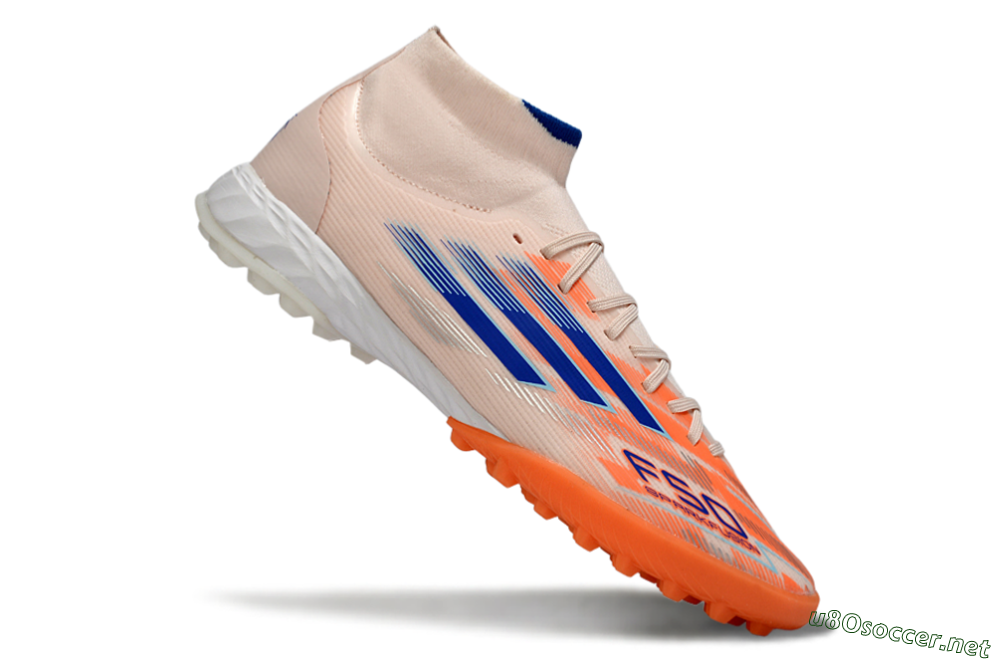 Men's Adidas F50 Elite Mid TF Football Boots - Red/Blue/White 4