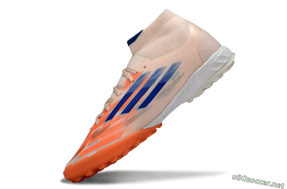 Men's Adidas F50 Elite Mid TF Football Boots - Red/Blue/White 5