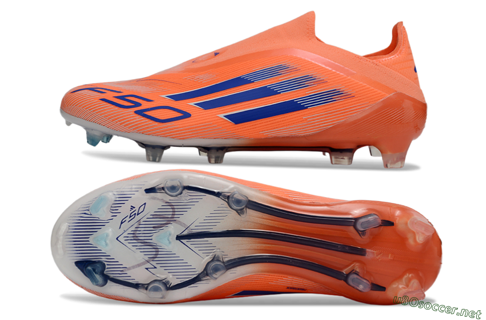 Unisex Adidas F50+ Elite Laceless FG Football Boots - Red/Blue/Silver 1