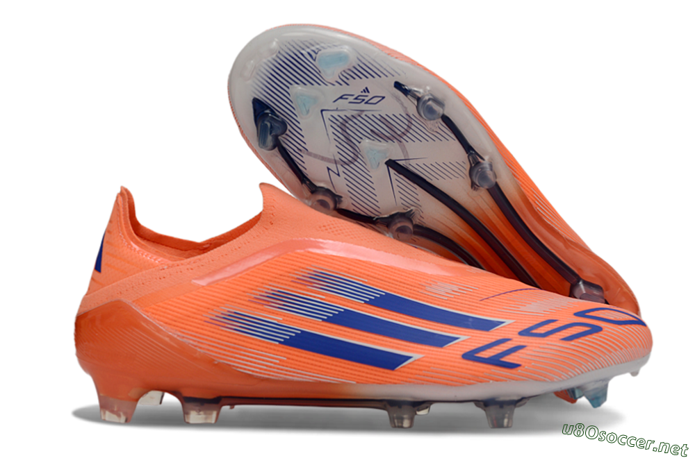 Unisex Adidas F50+ Elite Laceless FG Football Boots - Red/Blue/Silver 2