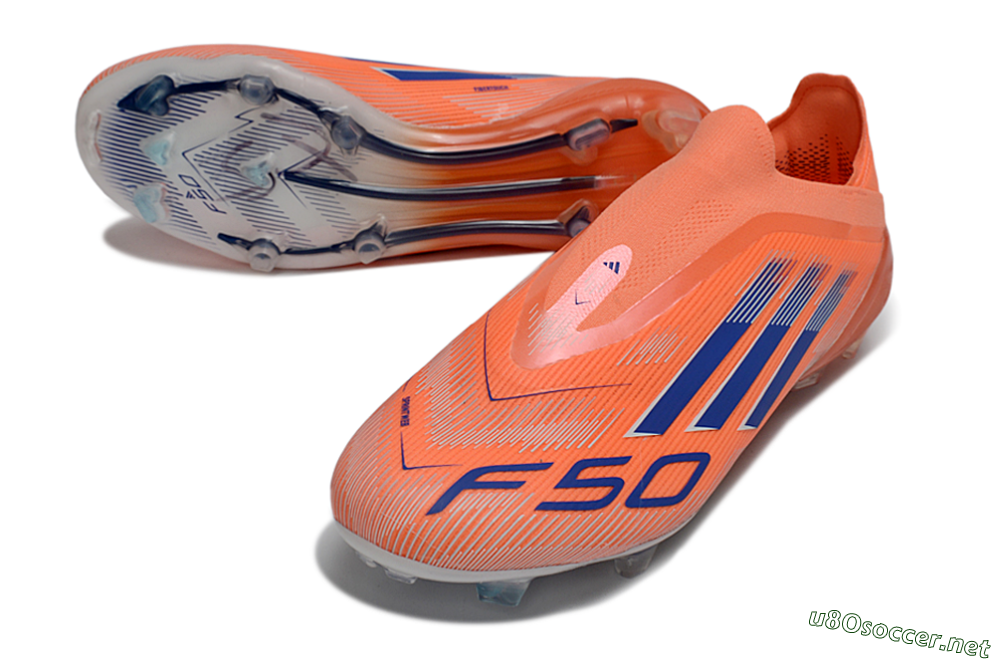 Unisex Adidas F50+ Elite Laceless FG Football Boots - Red/Blue/Silver 3