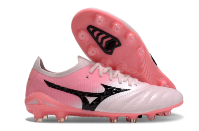 Men's Mizuno Morelia Neo 4 FG Football Boots - White/Vibrant Pink/Black