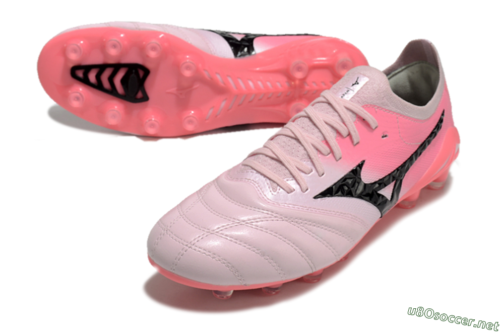 Men's Mizuno Morelia Neo 4 FG Football Boots - White/Vibrant Pink/Black 3