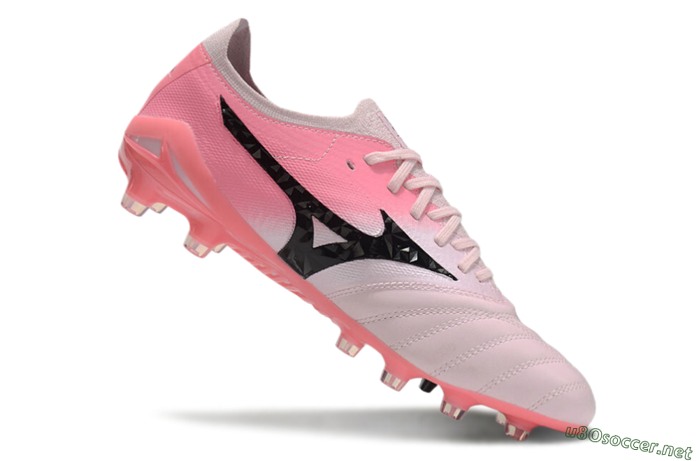 Men's Mizuno Morelia Neo 4 FG Football Boots - White/Vibrant Pink/Black 4