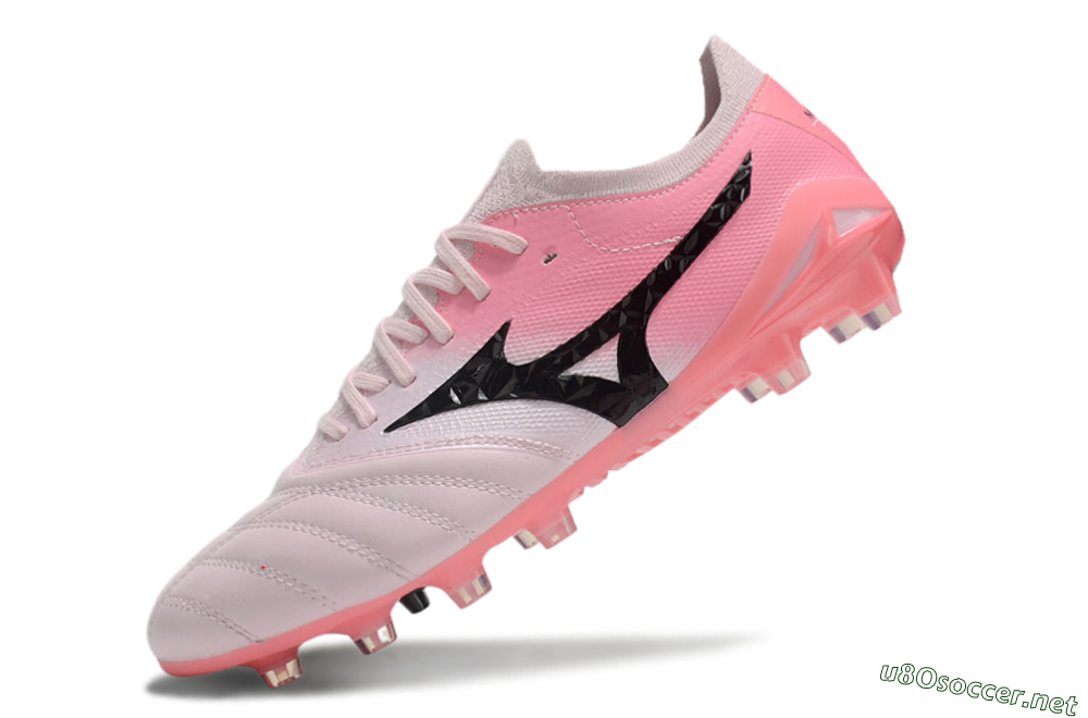 Men's Mizuno Morelia Neo 4 FG Football Boots - White/Vibrant Pink/Black 5