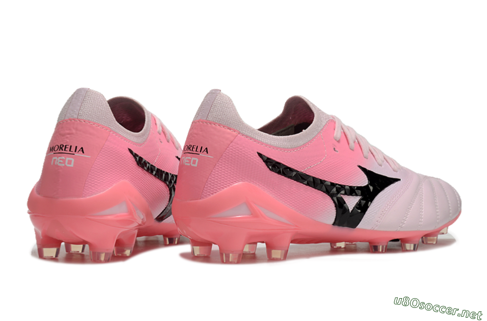 Men's Mizuno Morelia Neo 4 FG Football Boots - White/Vibrant Pink/Black 6