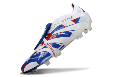 Unisex Adidas Predator 25 Elite Fold-Over Tongue FG Football Boots - Blue/Royal Blue/Crimson Red