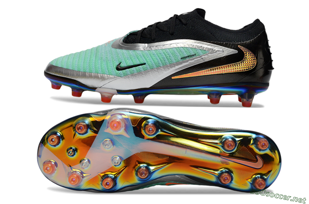 Unisex Nike Phantom 6 Low Elite AG Football Boots - Jade/Black/Silver 1