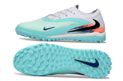 Unisex Nike Phantom 6 Low Elite TF Football Shoes - Aqua/Sunset Orange/Deep Blue