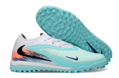 Unisex Nike Phantom 6 Low Elite TF Football Shoes - Aqua/Sunset Orange/Deep Blue