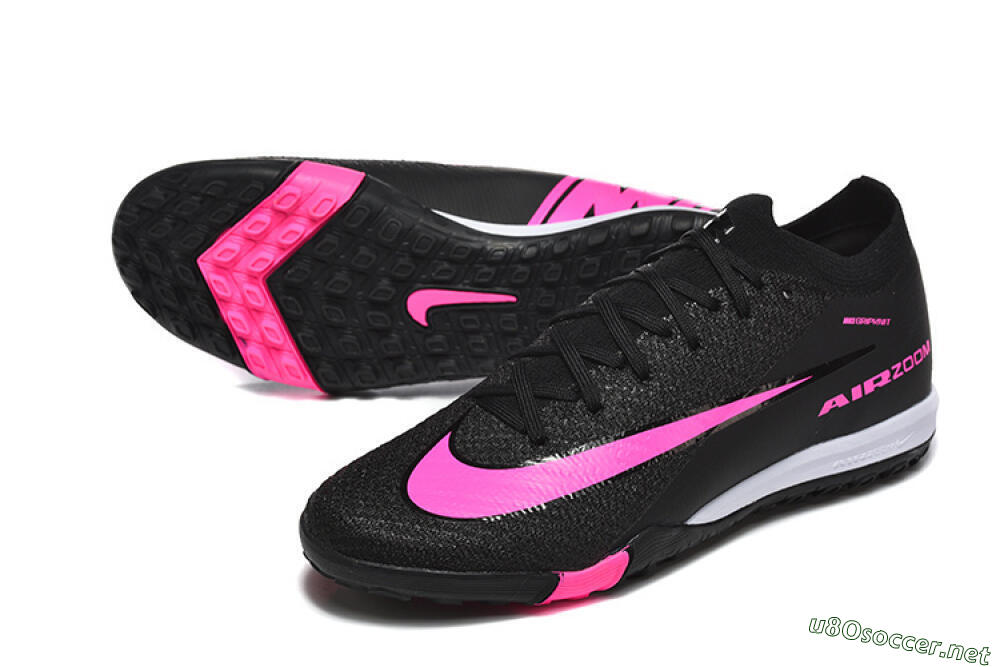 Unisex Nike Air Zoom Mercurial Vapor 16 Elite TF Football Shoes - Black/Neon Pink/Jet Black 3