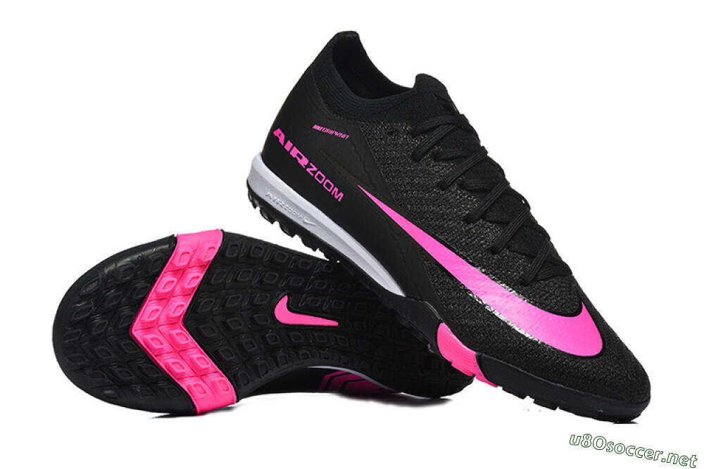 Unisex Nike Air Zoom Mercurial Vapor 16 Elite TF Football Shoes - Black/Neon Pink/Jet Black 4