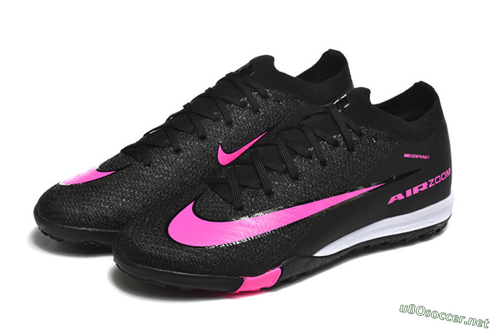 Unisex Nike Air Zoom Mercurial Vapor 16 Elite TF Football Shoes - Black/Neon Pink/Jet Black 5