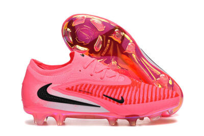 Unisex Nike Phantom 6 Low Elite FG Football Boots - Pink/Neon Burst/Black Shine