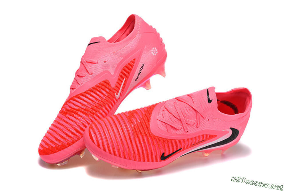 Unisex Nike Phantom 6 Low Elite FG Football Boots - Pink/Neon Burst/Black Shine 6