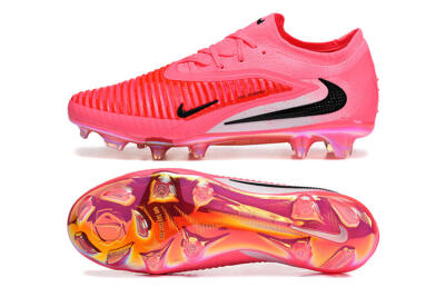 Unisex Nike Phantom 6 Low Elite FG Football Boots - Pink/Neon Burst/Black Shine