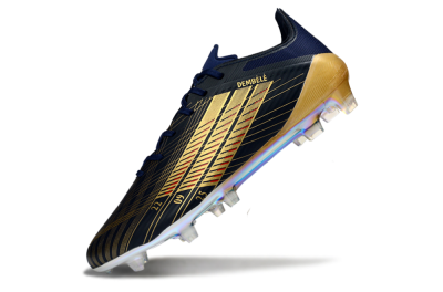 Men's Dembele x Adidas F50 Elite FG Football Boots - Navy/Gold Metallic/Red Accent