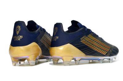 Men's Dembele x Adidas F50 Elite FG Football Boots - Navy/Gold Metallic/Red Accent