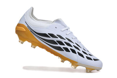 Men's Adidas Predator 26 Elite FG Football Boots - White/Golden Yellow/Black