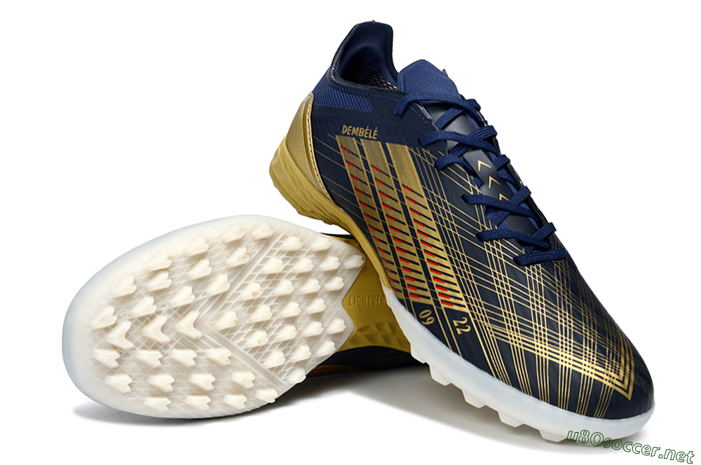 Men's Adidas F50 Pro TF Football Shoes - Navy/Gold/Crimson 3