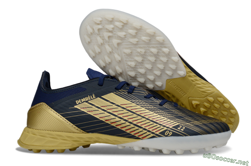Men's Adidas F50 Pro TF Football Shoes - Navy/Gold/Crimson 2