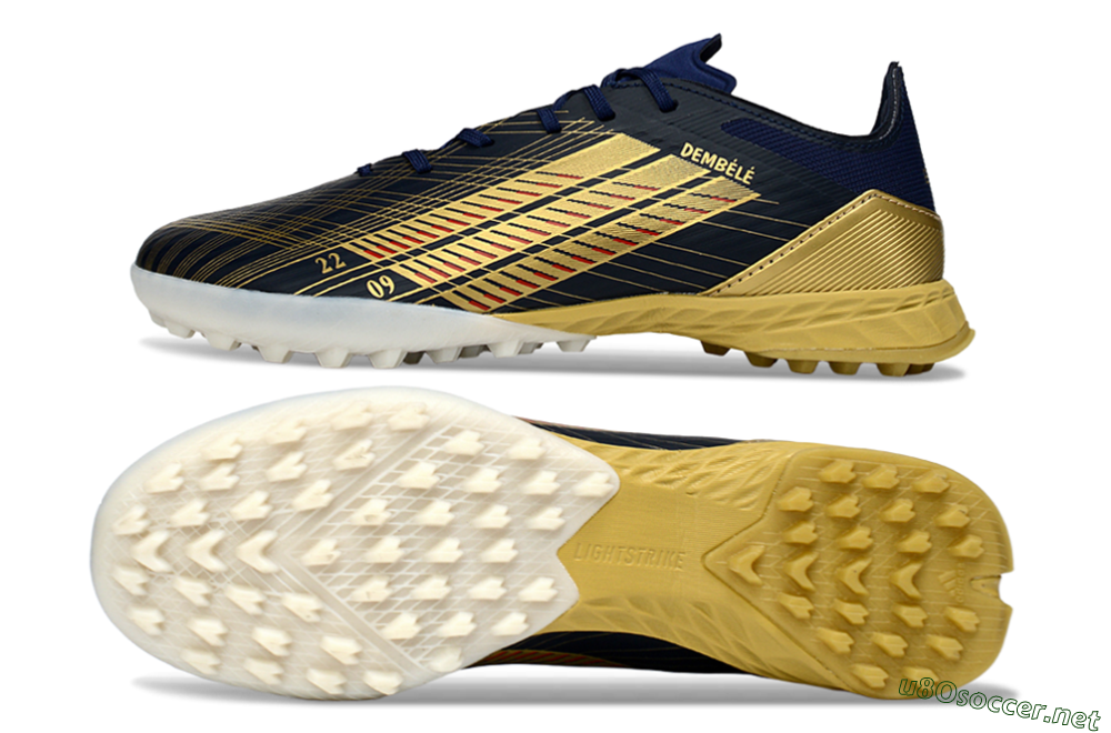 Men's Adidas F50 Pro TF Football Shoes - Navy/Gold/Crimson 1